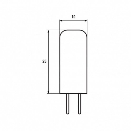 LED Лампа капсульна EUROLAMP силікон G4-2W-3000K-220V, Eurolamp, LED-G4-0227(220)