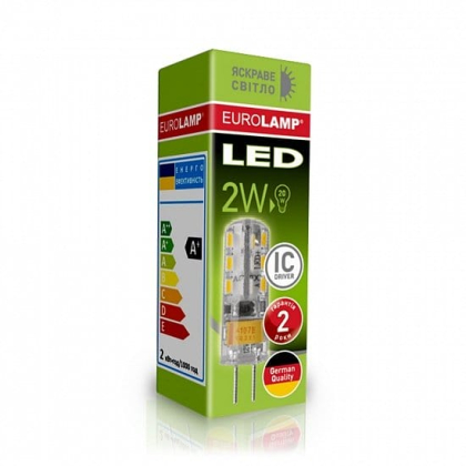 LED Лампа капсульна EUROLAMP силікон G4-2W-4000K-220V, Eurolamp, LED-G4-0240(220)