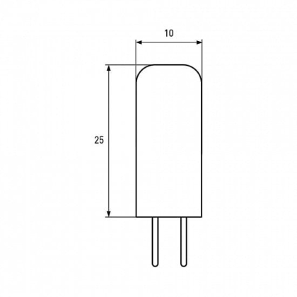LED Лампа капсульна EUROLAMP силікон G4-2W-4000K-220V, Eurolamp, LED-G4-0240(220)