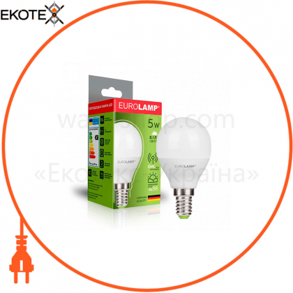 Светодиодная EUROLAMP LED Лампа "Шар" ЕURO G45 5W E14 4000K