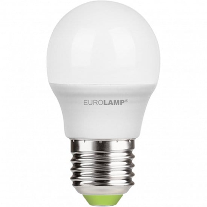 Cвітлодіодна EUROLAMP LED Лампа “Шар” ЕURO G45 5W E27 4000K, Eurolamp, LED-G45-05274(EURO)