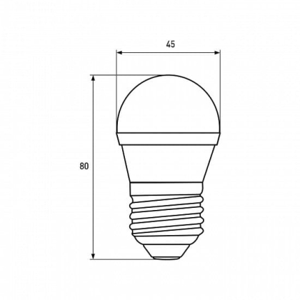 LED Лампа EUROLAMP G45-5W-E27-4000K, Eurolamp, LED-G45-05274(P)