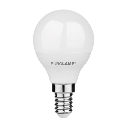 Cвітлодіодна EUROLAMP LED Лампа “Шар” ЕКО G45 7W E14 3000K, Eurolamp, LED-G45-07143(P)