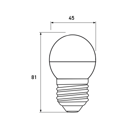 LED Лампа EUROLAMP G45-7W-E27-3000K, Eurolamp, LED-G45-07273(P)
