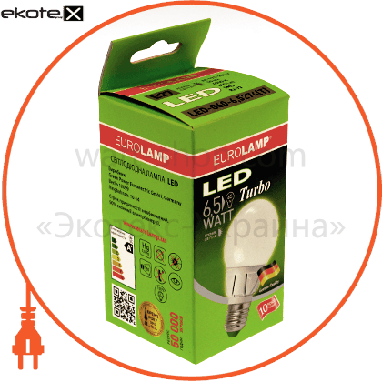 Eurolamp LED-G60-6,5274(T) eurolamp led лампа turbo g60 6,5w e27 4000k (50)