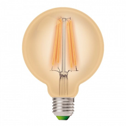 LED Лампа EUROLAMP філамент G95-12W-E27-4000K-(deco), Eurolamp, LED-G95-12274(Amber)
