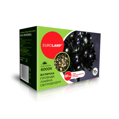 LED Гірлянда вулична IP-44 EUROLAMP 10м-6000К, Eurolamp, LED-GL-100/10/60(SL)