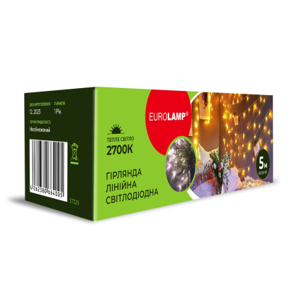 LED Гірлянда лінійна EUROLAMP 5м-2700К, Eurolamp, LED-GL-50/5/27