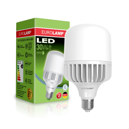 LED Лампа високопотужна EUROLAMP 30W-E27-6500K, Eurolamp, LED-HP-30276