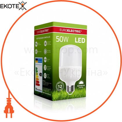 EUROELECTRIC LED Лампа сверхмощная Plastic 50W E40 6500K (20)