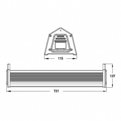Світлодіодний EUROLAMP LED Світильник лінійний HIGH POWER 150W 5000K, Eurolamp, LED-LHP-150W