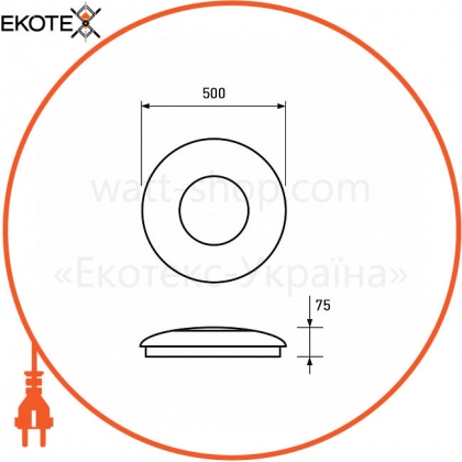 Світлодіодний EUROLAMP LED Світильник SMART LIGHT акриловий круглий A8 110W 3000-6500K, Eurolamp, LED-LR-110-A8