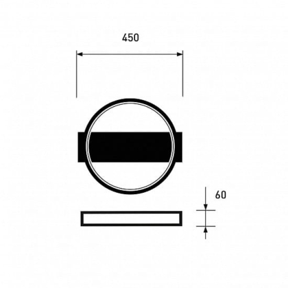 Люстра світлодіодна EUROLAMP LED акрилова кругла A43 72W 3000-6500K біла, Eurolamp, LED-LR-72-A43(white)