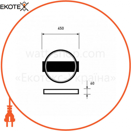 Люстра світлодіодна EUROLAMP LED акрилова кругла A43 72W 3000-6500K біла