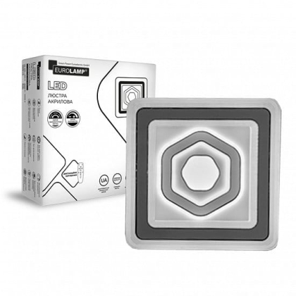 Люстра світлодіодна EUROLAMP LED акрилова квадратна A33 180W 3000-6500K, Eurolamp, LED-LS-180-A33