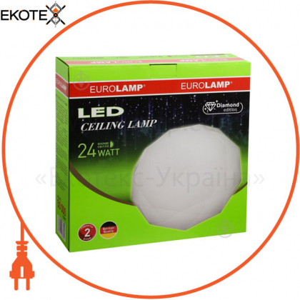 EUROLAMP LED Світильник накладний матовий фігурний DIAMOND 24W 3000K (5), Eurolamp, LED-NLP-24/3(F)