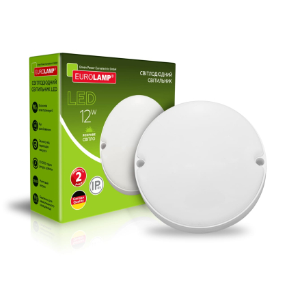 LED Світильник круглий накладний ЖКГ 12W-5000K EUROLAMP, Eurolamp, LED-NLR-12/50(G4)