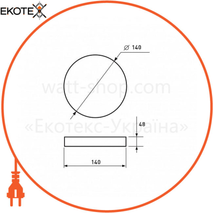 Светодиодный EUROLAMP LED Светильник круглый накладной ЖКХ с датчиком движения 12W 5000K G8