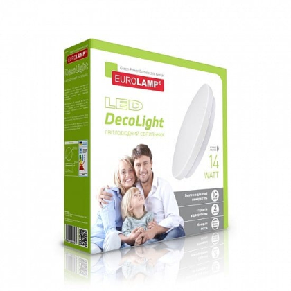 LED Світильник круглий накладний Decolight 14W-4000K EUROLAMP, Eurolamp, LED-NLR-14/4(F)new