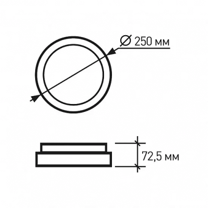 LED Світильник круглий накладний deco 14W-4500K EUROLAMP, Eurolamp, LED-NLR-14W/45