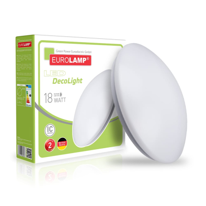 LED Світильник круглий накладний 18W-4000K EUROLAMP, Eurolamp, LED-NLR-18/4(F)new