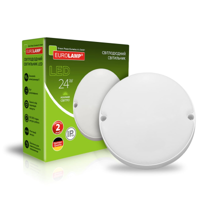 LED Світильник круглий накладний ЖКГ 24W-5000K EUROLAMP, Eurolamp, LED-NLR-24/50(G6)