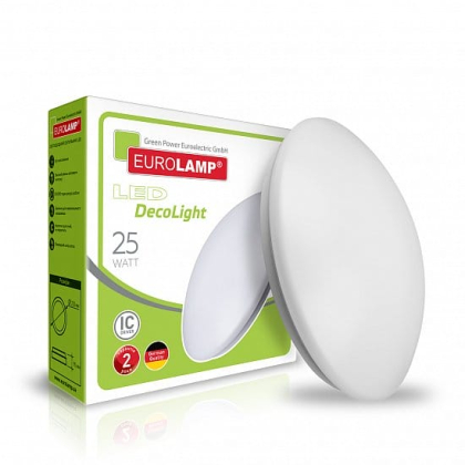 LED Світильник круглий накладний deco 25W-4000K EUROLAMP, Eurolamp, LED-NLR-25W-T13
