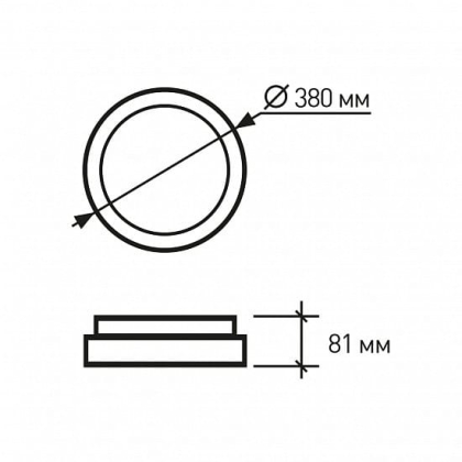 LED Світильник круглий накладний deco 26W-4500K EUROLAMP, Eurolamp, LED-NLR-26W/45