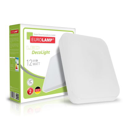 LED Світильник квадратний накладний 12W-4000K EUROLAMP, Eurolamp, LED-NLS-12/4(F)new