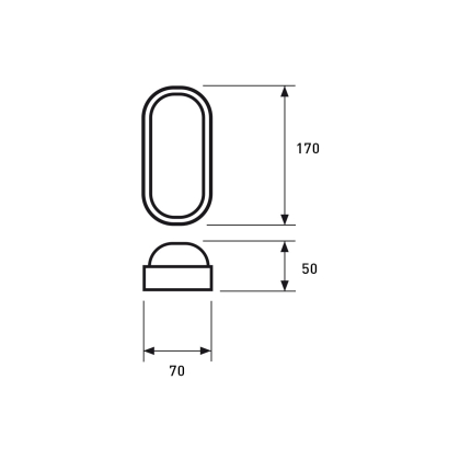 LED Світильник овальний накладний ЖКГ з датчиком руху 12W-5000K EUROLAMP, Eurolamp, LED-NLS-12/50(sensor)(G10)