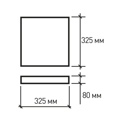 Світлодіодний LED Світильник EUROLAMP квадратний накладний 18W 4000K, Eurolamp, LED-NLS-18/4(F)new