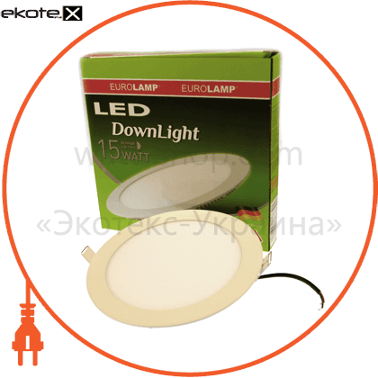 Eurolamp LED-PLR-15/4 eurolamp led светильник круглый downlight 15w 4000k (20)