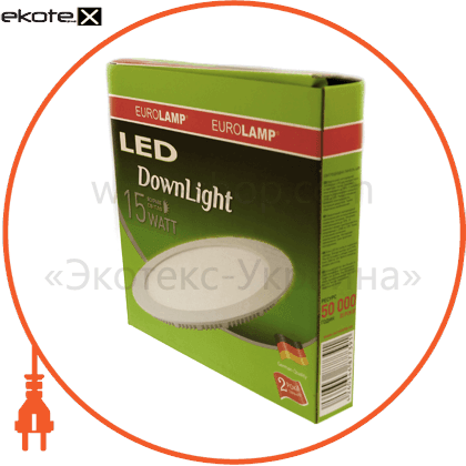 Eurolamp LED-PLR-15/4 eurolamp led светильник круглый downlight 15w 4000k (20)