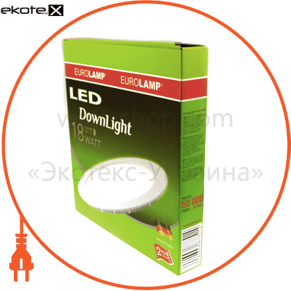 Eurolamp LED-PLR-18/3 led panel (кругл.) 18w 3000k 220v