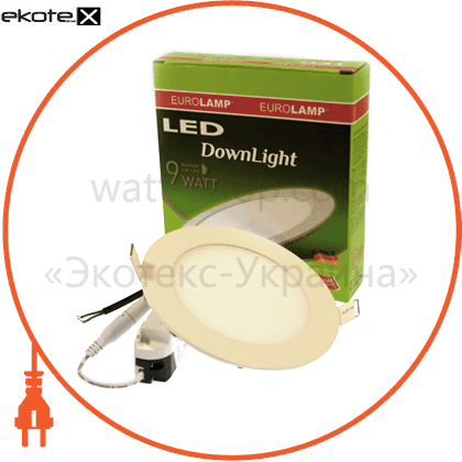 Eurolamp LED-PLR-9/4 eurolamp led светильник круглый downlight 9w 4000k (40)