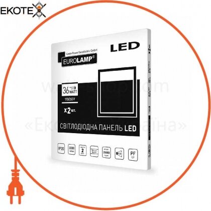 Eurolamp LED-Panel-36/65(2) светодиодный промо-набор eurolamp led светильники 60*60 (панель) белая рамка 36w 6500k 2в1