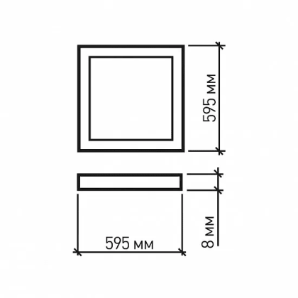 Світлодіодний Промо-набір EUROLAMP LED Світильники 60*60 40W 4000K 2в1, Eurolamp, LED-Panel-40/40(110)(2)