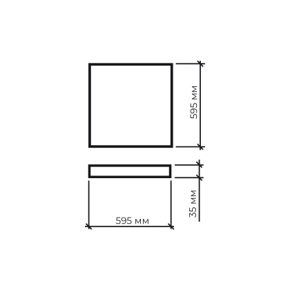 LED Світильник 595*595 (панель) 40W 4000K EUROLAMP, Eurolamp, LED-Panel-40/40(595)