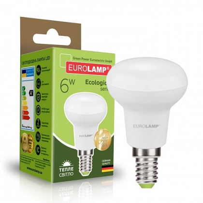 LED Лампа рефлекторна EUROLAMP R50-6W-E14-3000K, Eurolamp, LED-R50-06142(P)