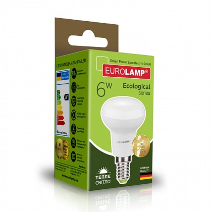LED Лампа рефлекторна EUROLAMP R50-6W-E14-3000K, Eurolamp, LED-R50-06142(P)