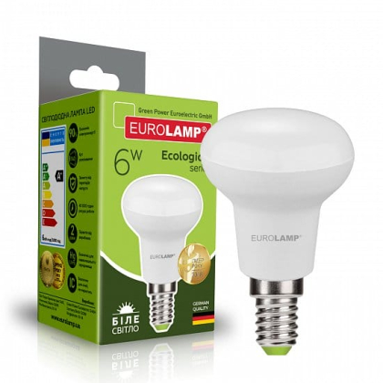 LED Лампа рефлекторна EUROLAMP R50-6W-E14-4000K, Eurolamp, LED-R50-06144(P)