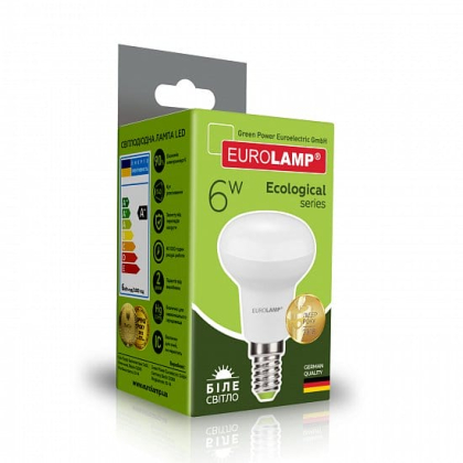 LED Лампа рефлекторна EUROLAMP R50-6W-E14-4000K, Eurolamp, LED-R50-06144(P)