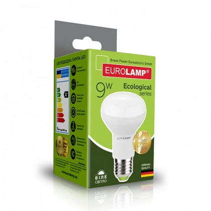LED Лампа рефлекторна EUROLAMP R63-9W-E27-4000K, Eurolamp, LED-R63-09274(P)