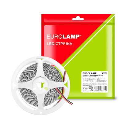 LED Стрічка SMD 120 діодів/м, 5м, 12V, 12W/M, 3000K EUROLAMP, Eurolamp, LED/ROLL-5m/3000K(120)12V
