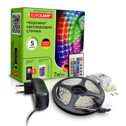 Готовий набір LED Стрічка EUROLAMP RGB-5м-12V, Eurolamp, LED/SET-5M/RGB