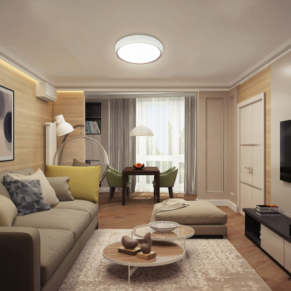 LED Світильник з пультом керування REXUS 48W-3000-6500K EUROLAMP, Eurolamp, LED-SL-48W-T27