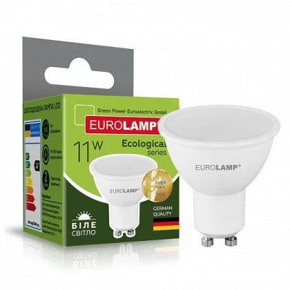 LED Лампа точкова EUROLAMP MR16-11W-GU10-4000K, Eurolamp, LED-SMD-11104(P)