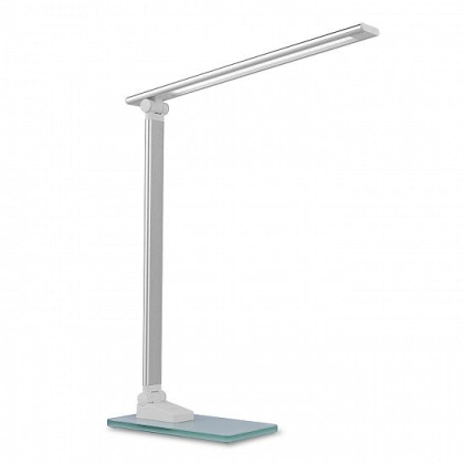 EUROLAMP LED Світильник настільний металевий + скло в стилі хайтек 5W 5300-5700K сріблястий, Eurolamp, LED-TLG-2(silver)