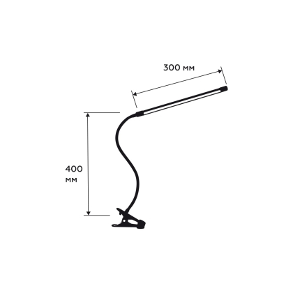 EUROLAMP LED Світильник настільний на прищіпці 5W 6500K чорний, Eurolamp, LED-TLP-5W(black)