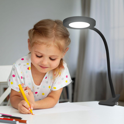 EUROLAMP LED Світильник настільний на прищіпці 6W 5000K чорний, Eurolamp, LED-TLP-6W(black)